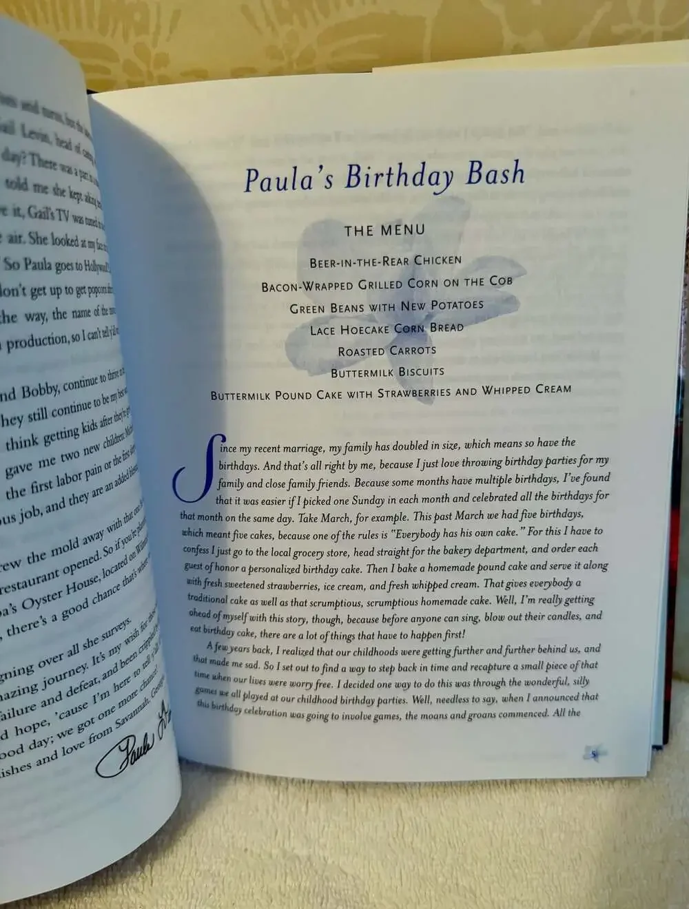 Paula Deen & Friends Living It Up Southern Style Hardcover Cookbook 2005
